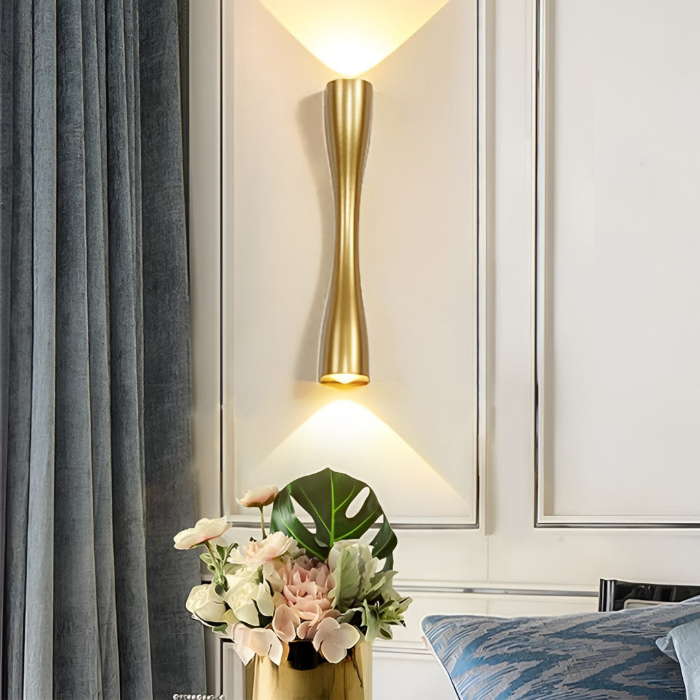 LumiBriljant - LED Vägglampor Uppe och Nere i Modern Metallfinish