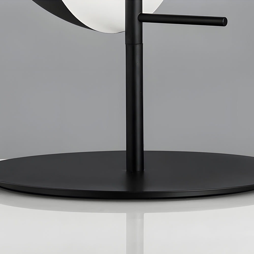 Eclipse - Design Bordslampa med Unik Halv Kula och Rökt Skärm