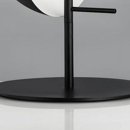 Eclipse - Design Bordslampa med Unik Halv Kula och Rökt Skärm
