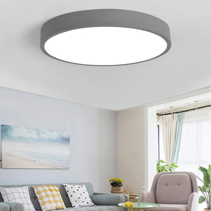 Elysia Modern Rund LED Taklampa Rosa Grå Metall Vardagsrum