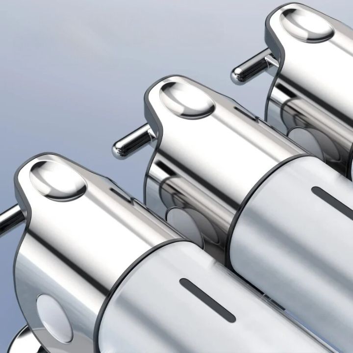 Carvallo Set LuxoPure | rostfritt stål design | 3-set väggmontering | modern & platsbesparande