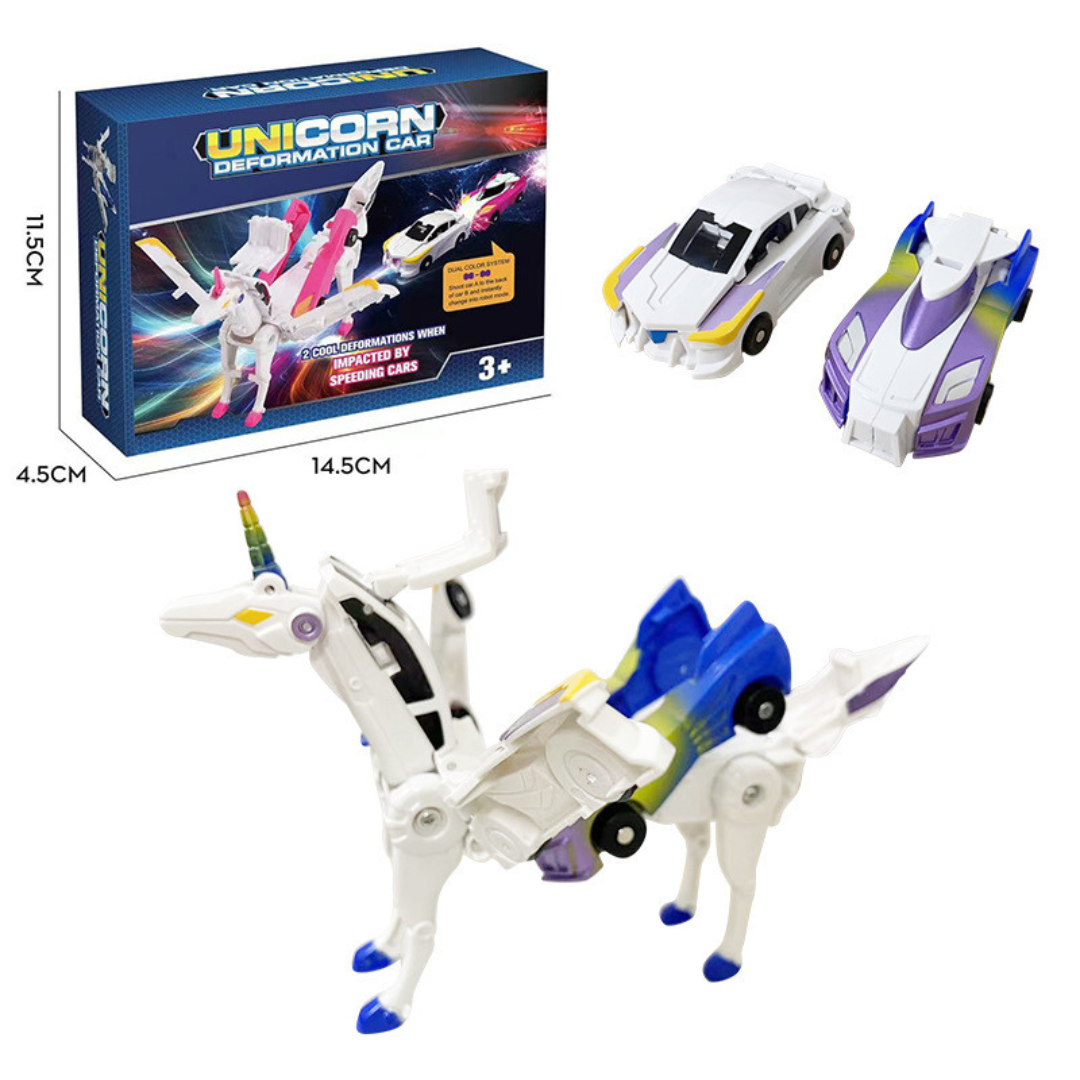 Magnetiska enhörning transformerande bilar