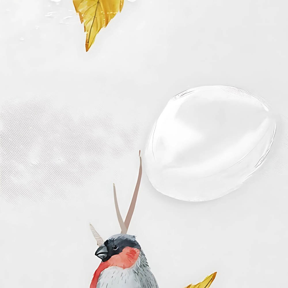 Naturlig Stil Fågel &amp; Trägrenar Duschdraperi