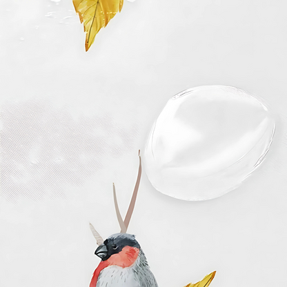 Naturlig Stil Fågel &amp; Trägrenar Duschdraperi