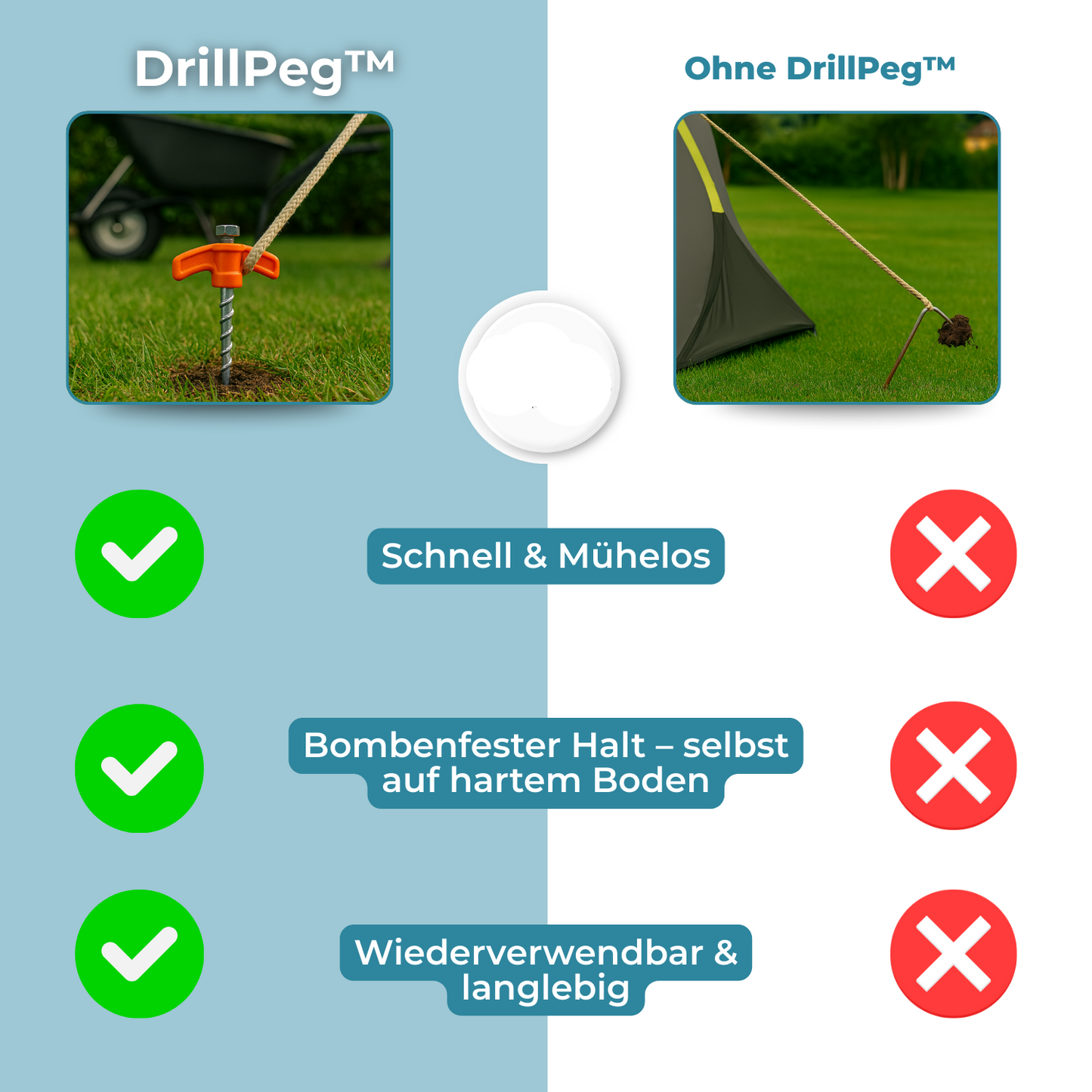 Carvallo | DrillPeg – förankra tält säkert på några sekunder