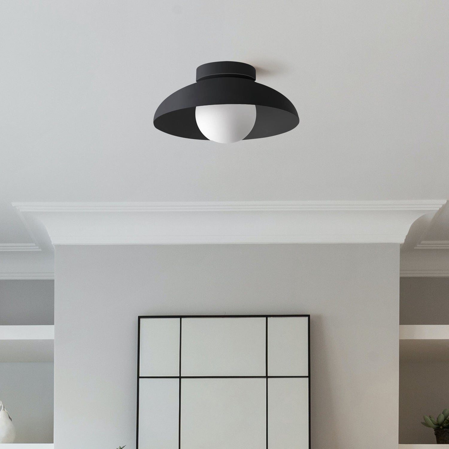 Modern Metallisk Semi-Flush Taklampa för Hallen