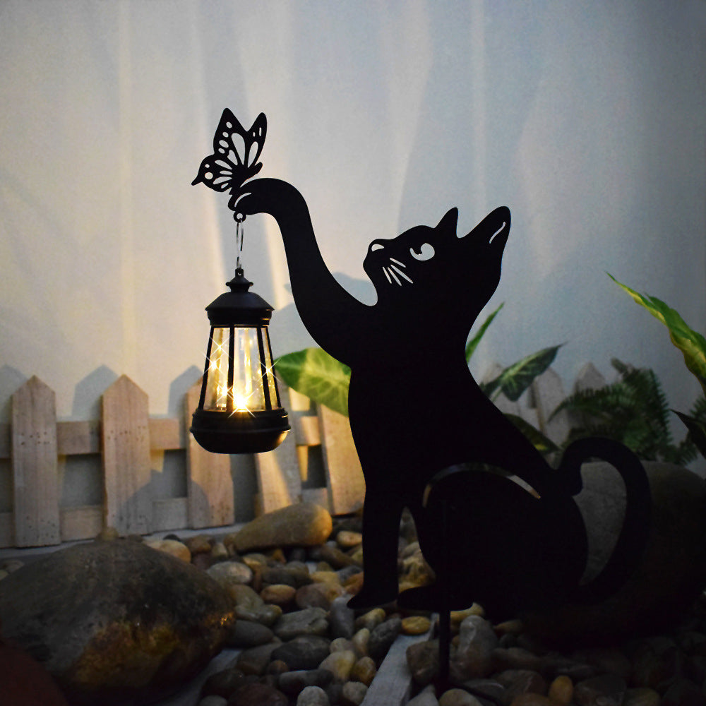 Katt Solar Trädgårdslampa med Hängande Lampa – Dekorativ Utomhus LED