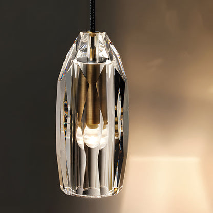 Geometrisk Taklampa med Kristallaccenter