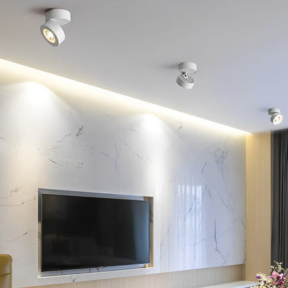 LichtVisie - Rund Fällbar Justerbar LED Nordic Spotlights Inbyggd Taklampa