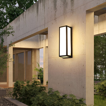 Utomhus vägglampa svart aluminium lyktstolpe