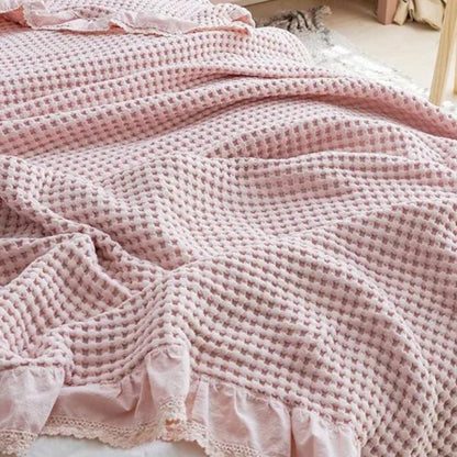 Olivia Waffle Kastanjefilt