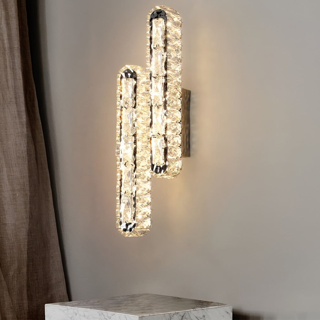 CrystalLux - Dubbel LED Kristall Vägglampa med Dimbar Funktion