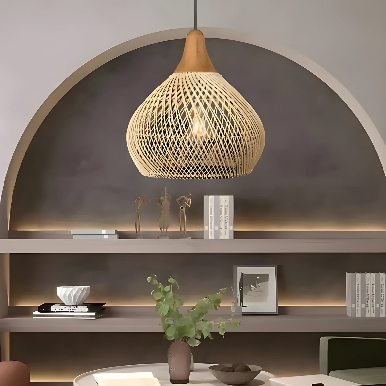 BistroBeam Light - Modern Rattan- taklampa