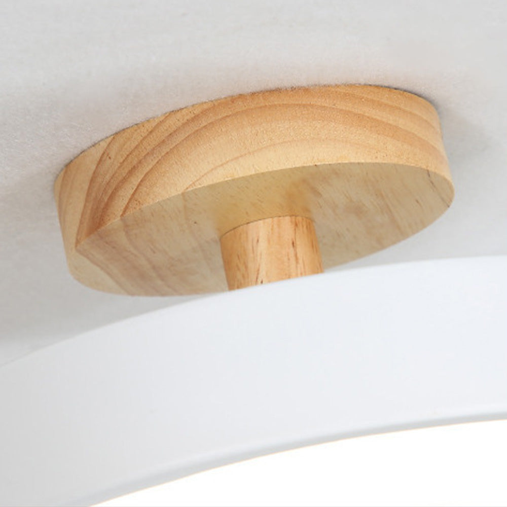 Färgglad Semi-flush LED Taklampa | 7.08×3.93 in | Modern Målad Trä &amp; Hardware Armatur | Brick by Brick