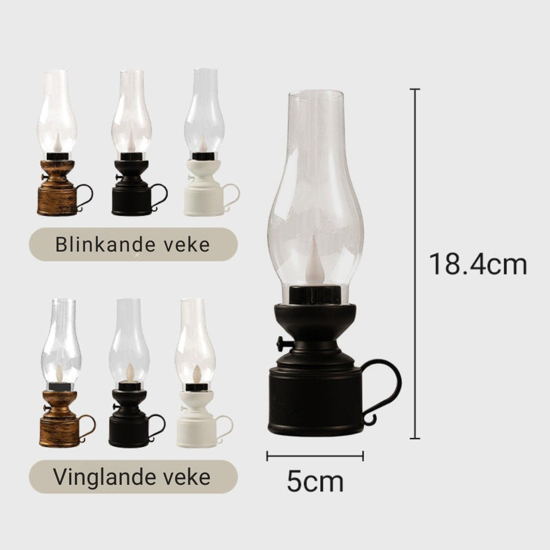 KairoLite – Tidlös lykta med svajande låga