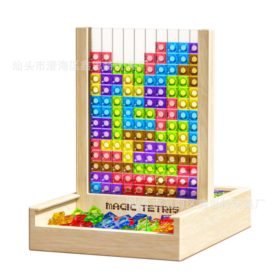 Magisk Trä Tetris Spel