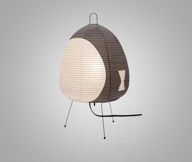 LumiZen – Japansk Pappers Taklampa i Retro Stil, Traditionell Belysning för Sovrum och Vardagsrum