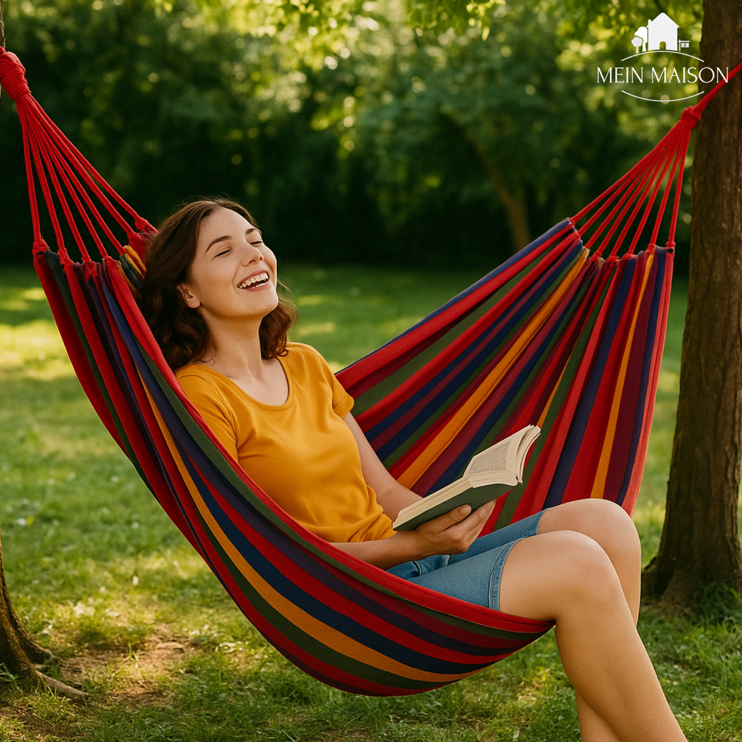 Carvallo Hängematta | Robust Canvas | Anti-glid-design | Bärförmåga 200 kg