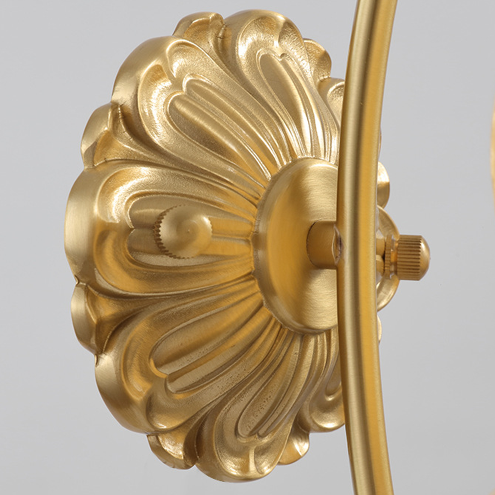 Elegant Koppar Glas Vägglampa