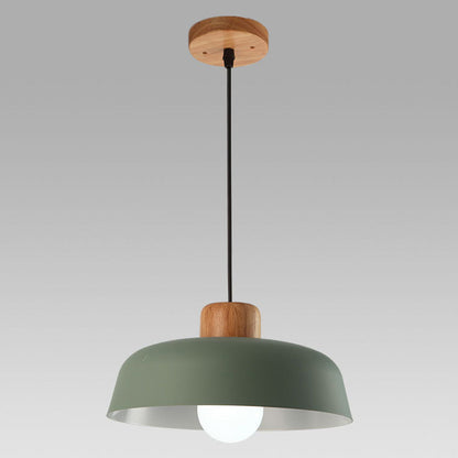 Nordic Creative Pendant Light | Naturligt Trä &amp; Aluminium | Modern Hemljus | 11.81 x 5.51 in | Brick by Brick