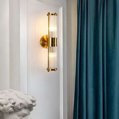 1/2-Lights Modern Vägglampa med Cylindrisk Glas