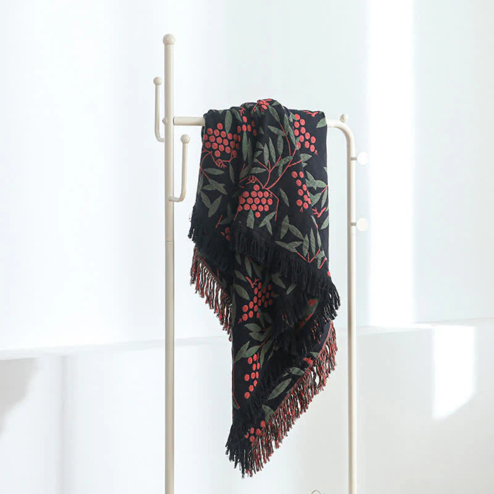 Vibrant Begonia Fruit Bandtassel Filt