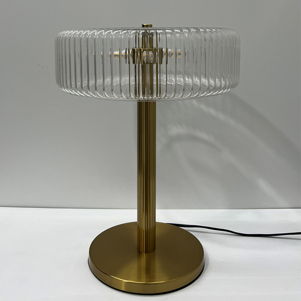 Modern Guldig Glas Sovrums Bordslampa