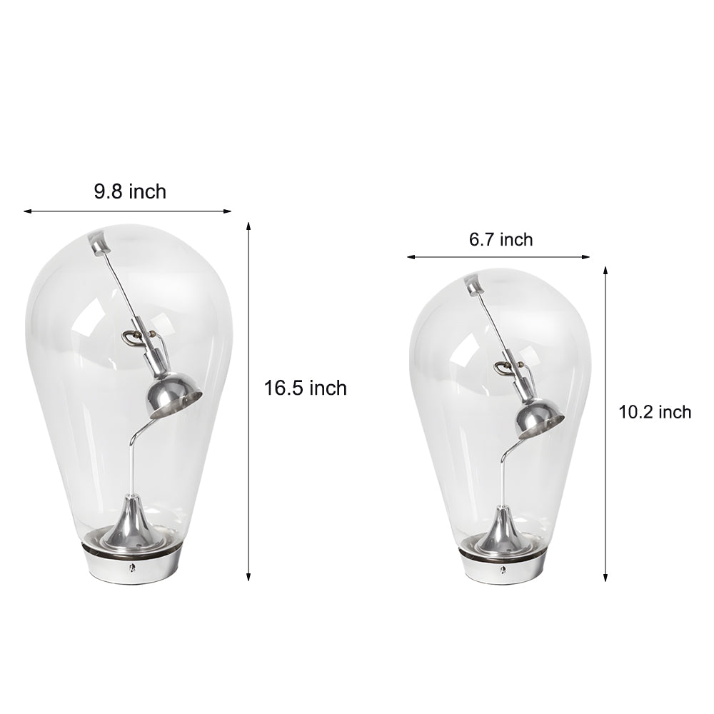 LumiGlow - Glastafellampa med touchdimming