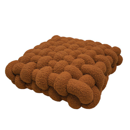 Plush Vävda Knyt Boucle Kudde