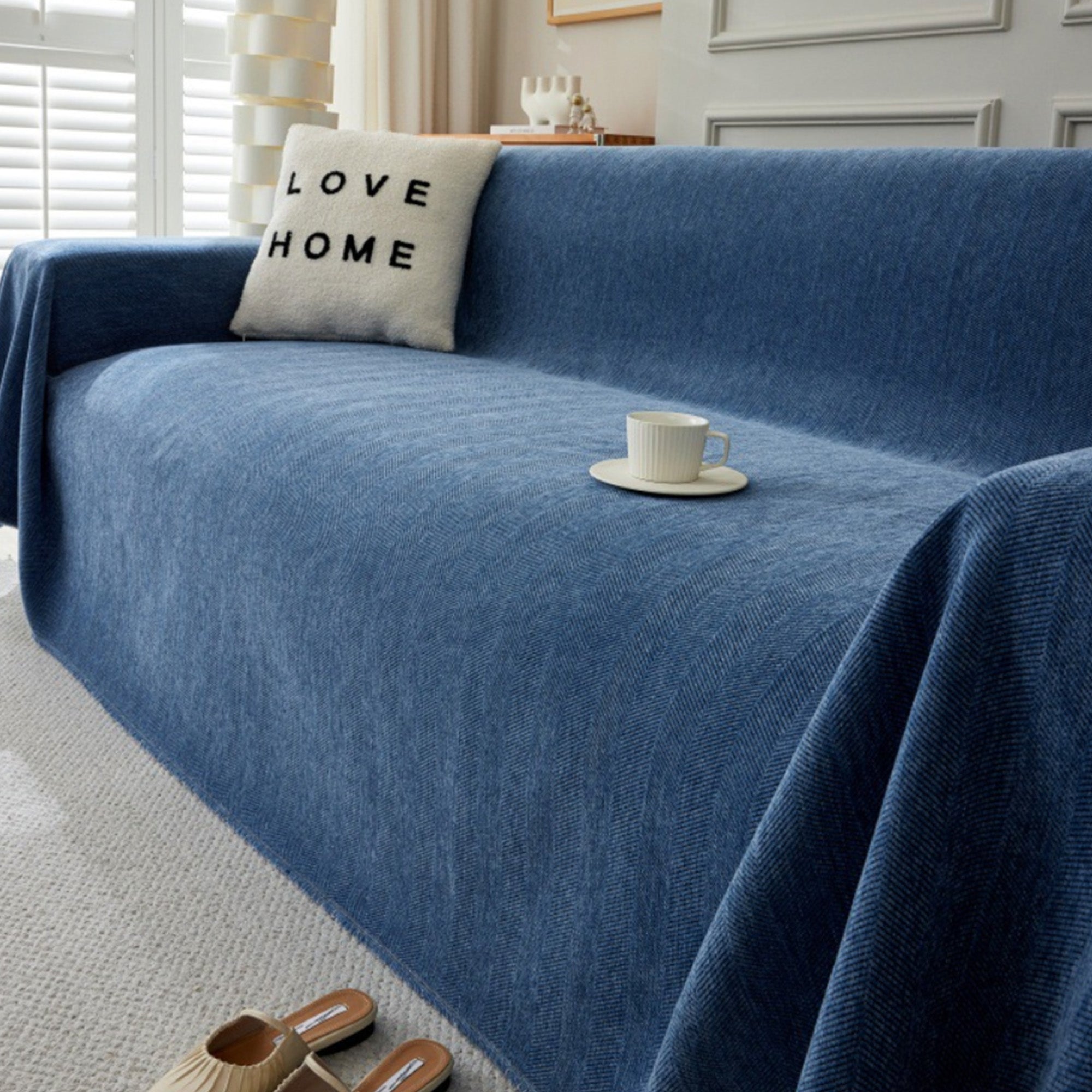 Hållbar husdjursvänlig herringbone sofföverdrag - Modern, stiligt och hållbart soffskydd