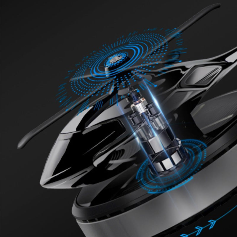 Carvallo - Rotating helikopter luftfriskare soldriven aromaterapi för bilar