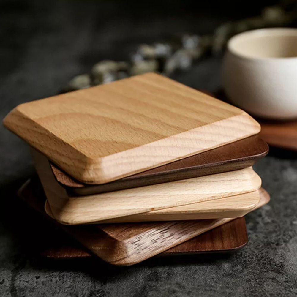 Sleek Stack Träunderlägg Set | 6st