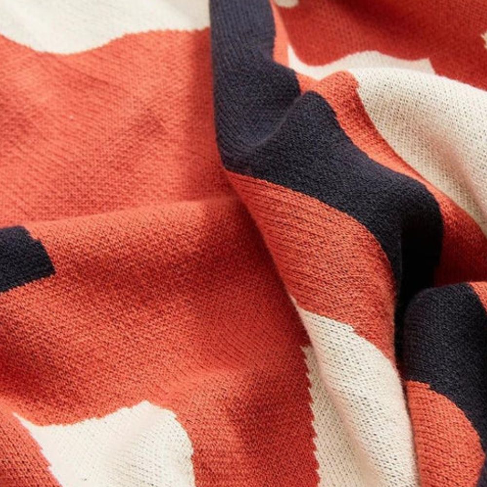 Vår Tulpan Blommig Stickad Filt