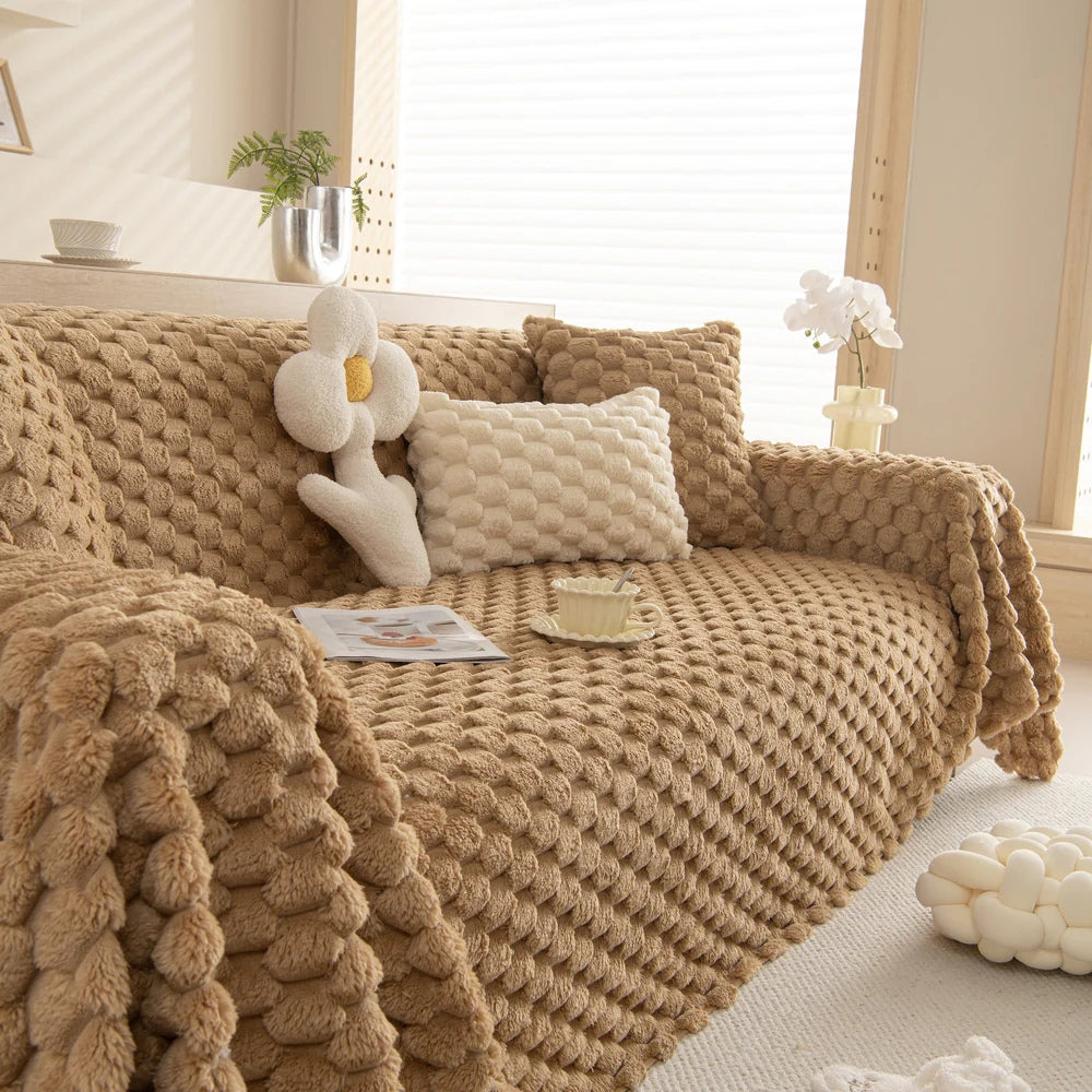 Tuftad Kanin Fusk Sofföverdrag