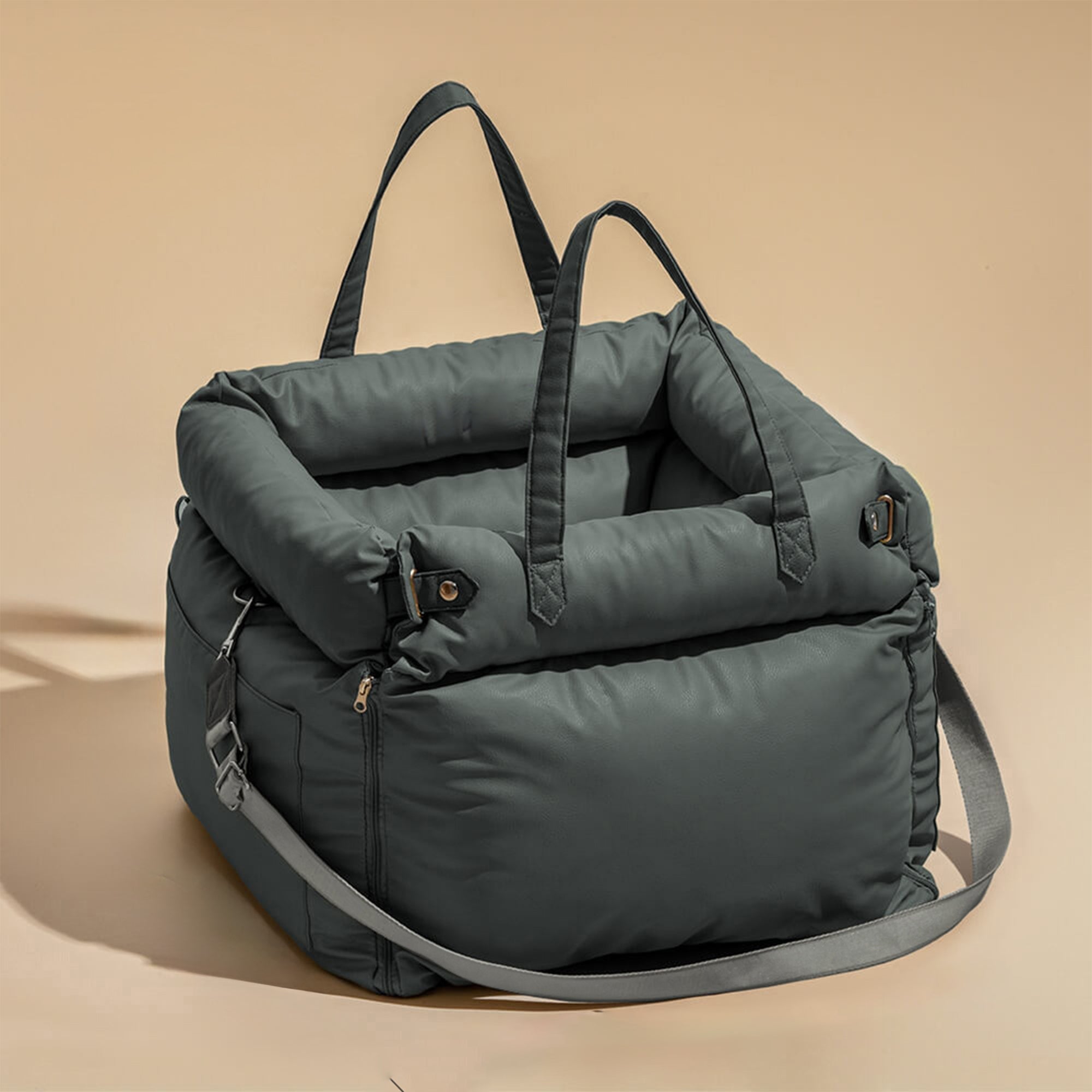 Faux läder hundbooster säng – Stilig, säker och bekväm