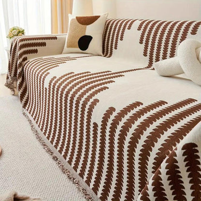 Modern Monochrome Feather Sofa Cover