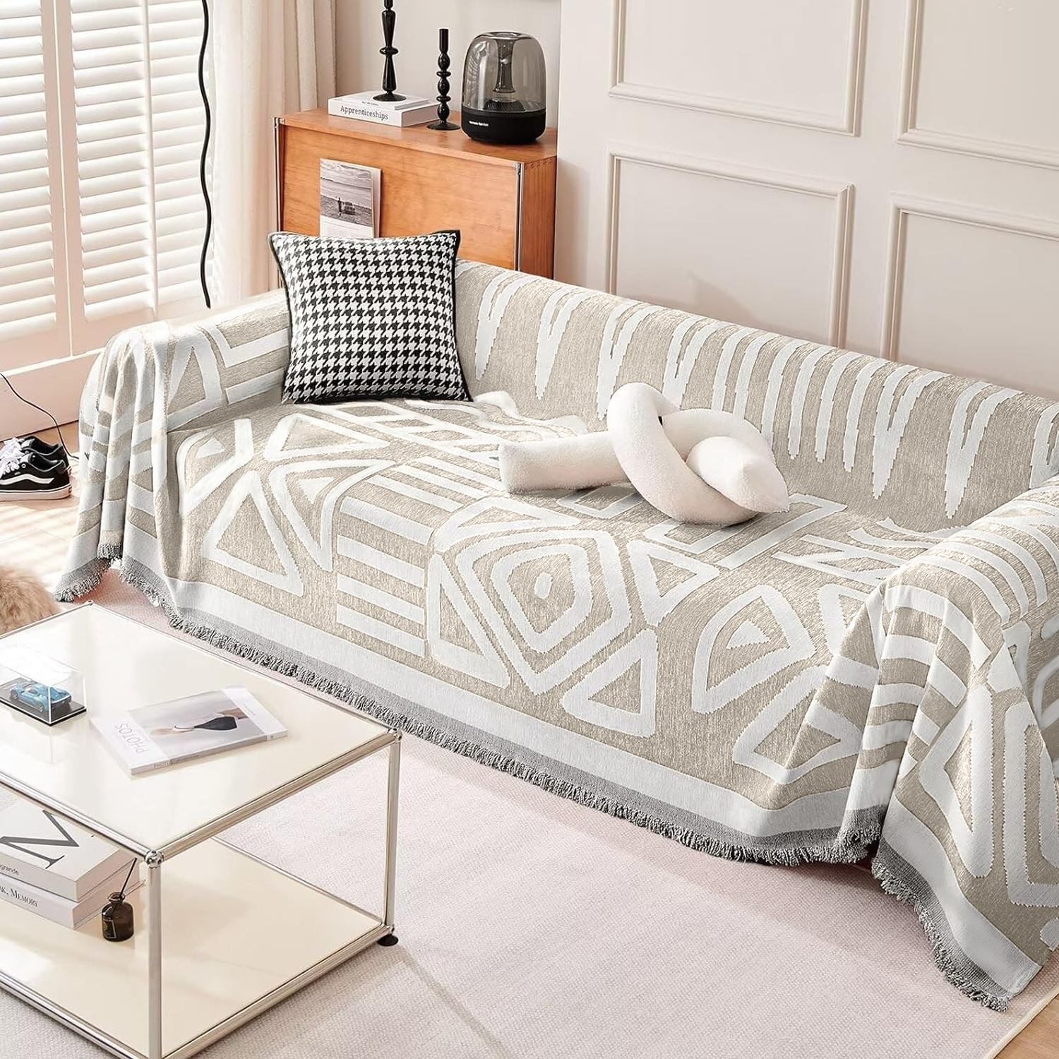 Geometrisk bohemisk stil sofföverdrag - Modern, stilfull och hållbart soffa skydd