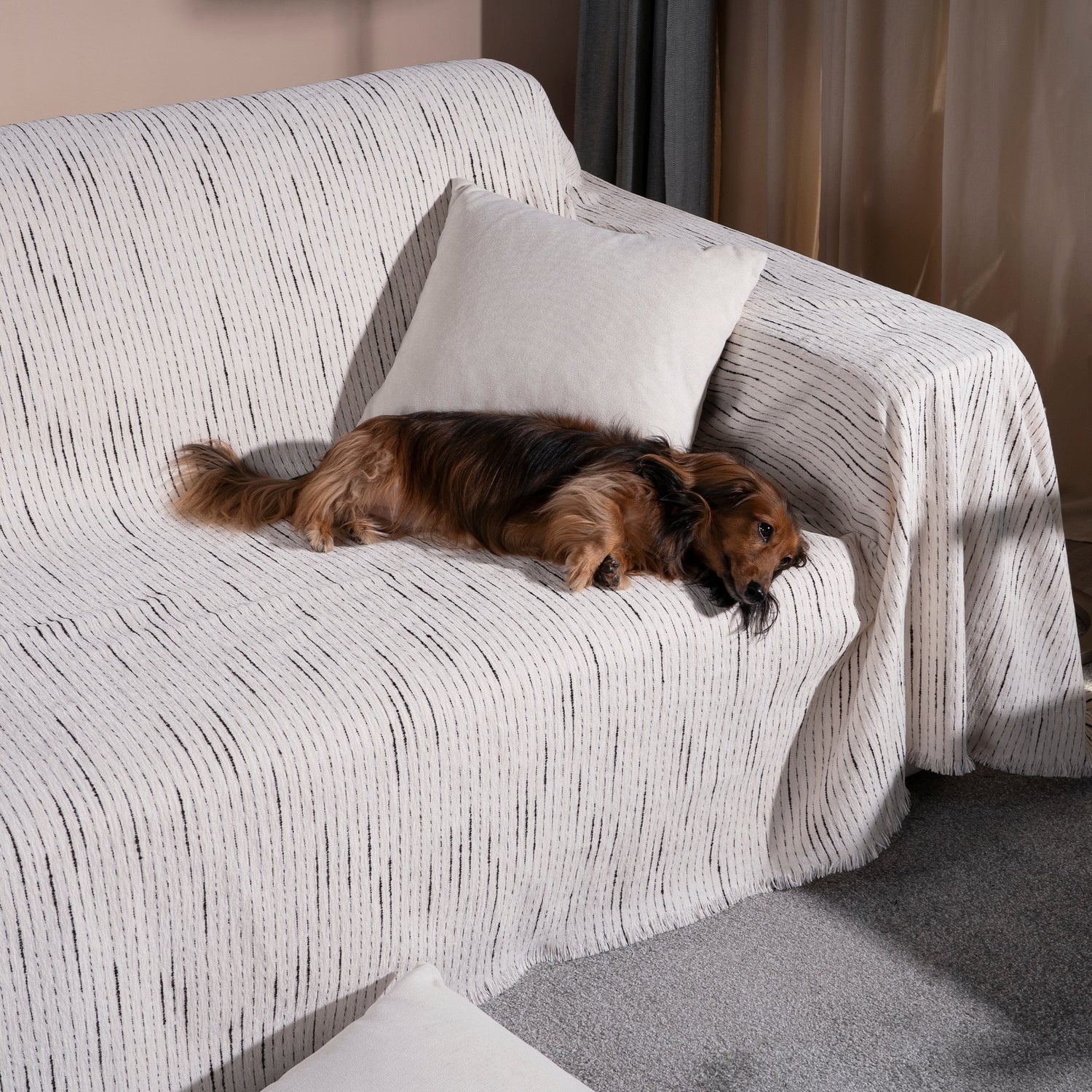 Jacquard Chenille Sofföverdrag - Modernt, Stiligt &amp; Hållbart Soffskydd