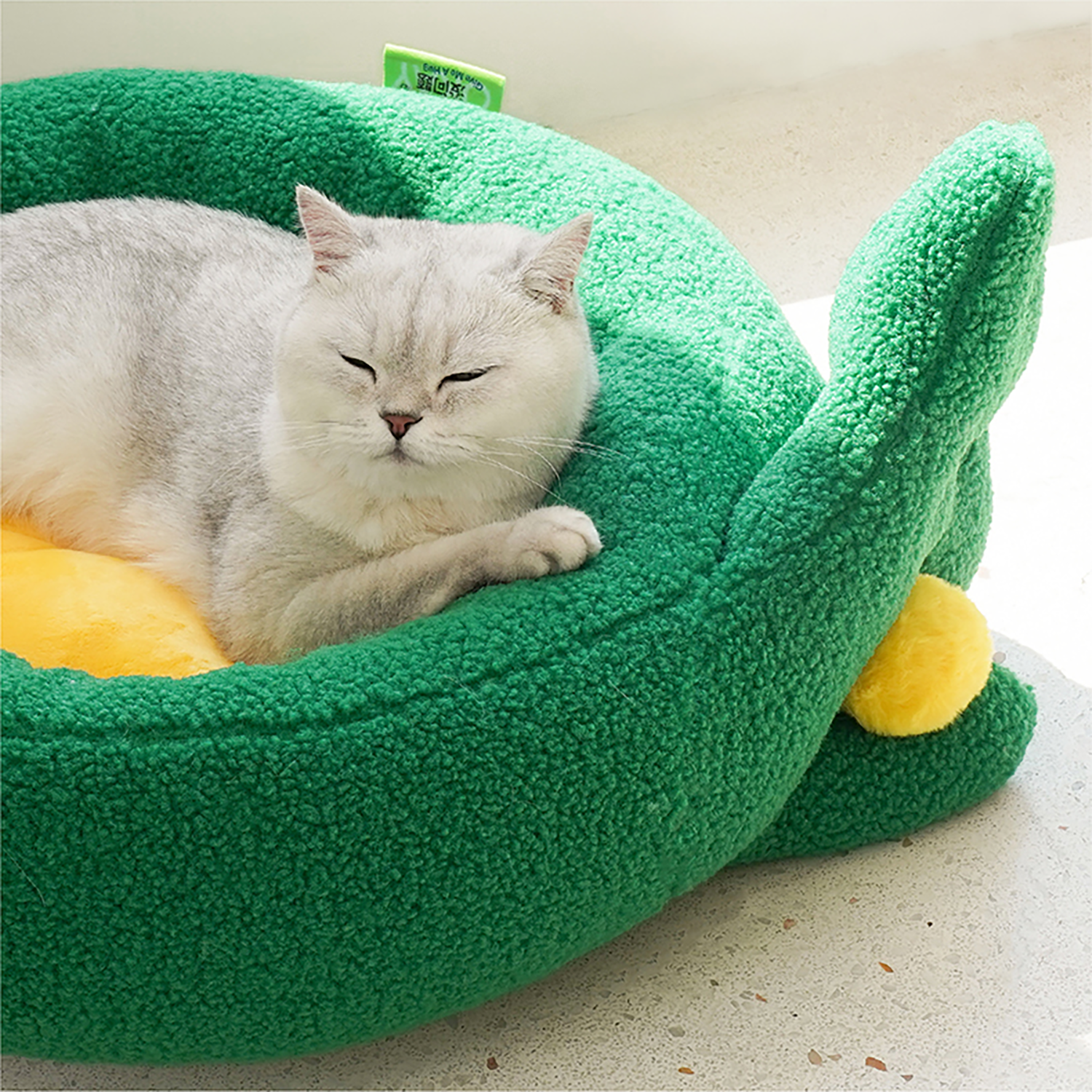 Pawsome Gesture Husdjursbädd Mysig Plysch Hund Kattbädd Avtagbar Kudde