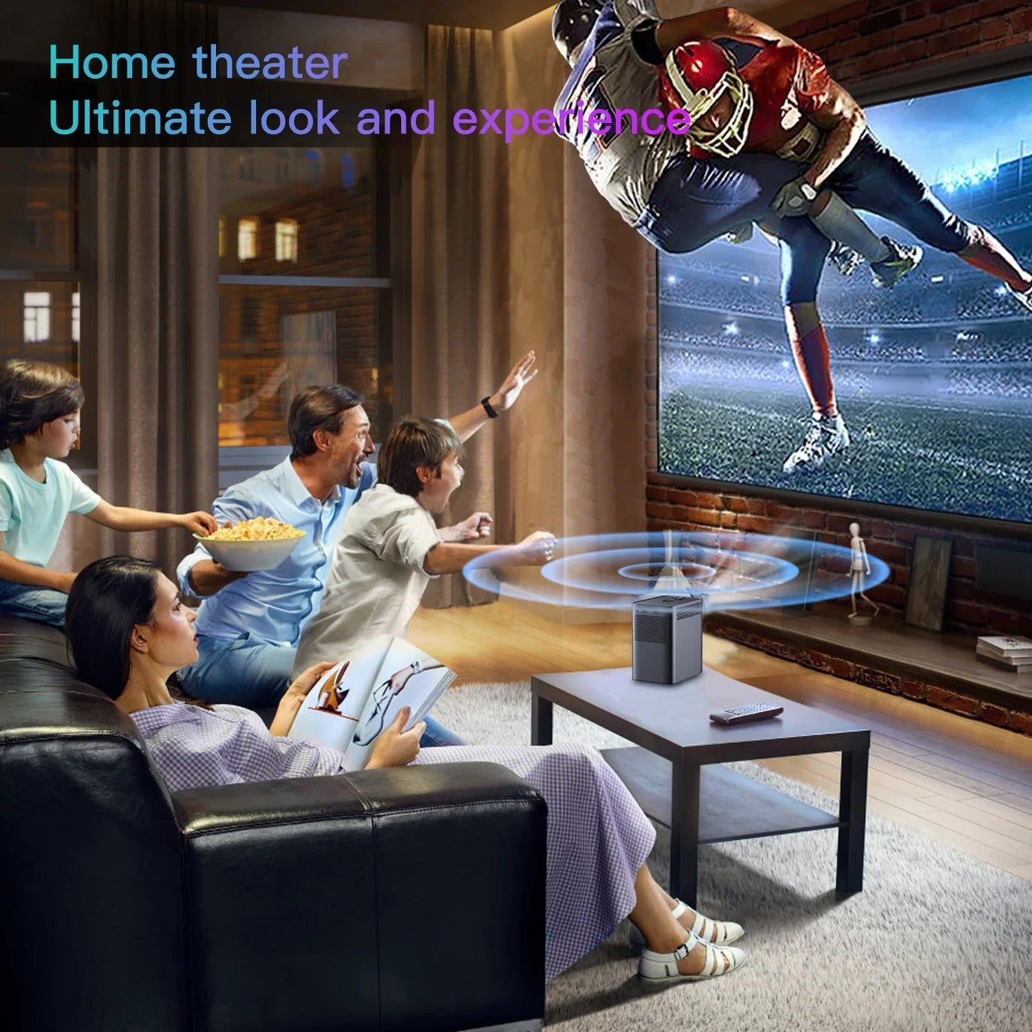 Android Wifi 4K Smart Bärbar Projektor