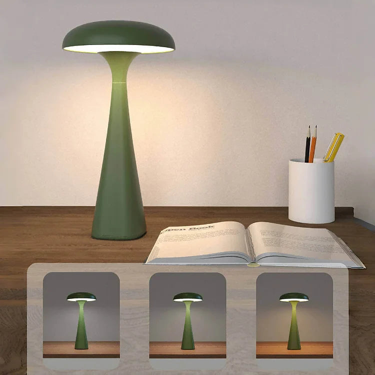 MushroomGlow - Elegant stilren LED bordslampa med belysning som kan anpassas