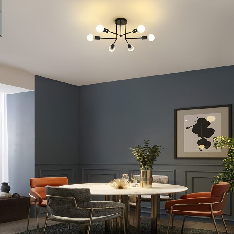 RetroLampa - Industriell 6-armad Taklampa