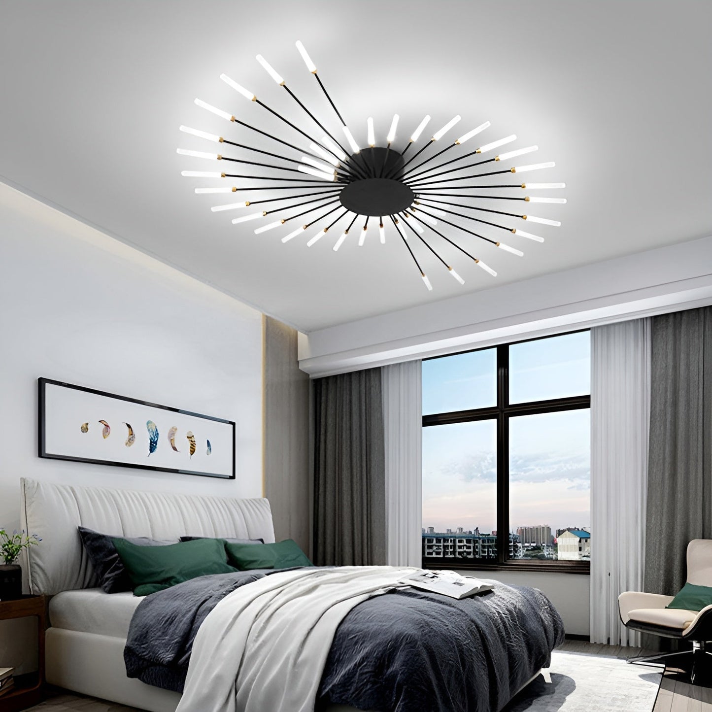 CelestialArc Light - Modern Fyrverkeri LED-Taklampa