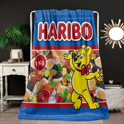 Haribo Candy Blanket – Mjuk och Färgglad för Barn
