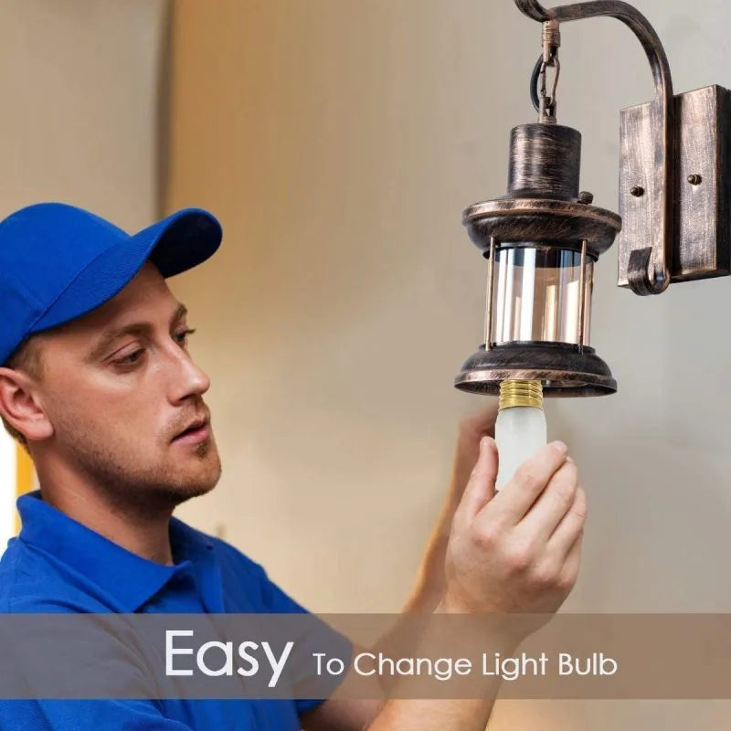 Vägglampa vintage metall industri sconce