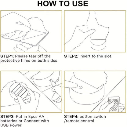 DecoLicht - 3D Nattlampa med Fjärrkontroll och 16 Färger