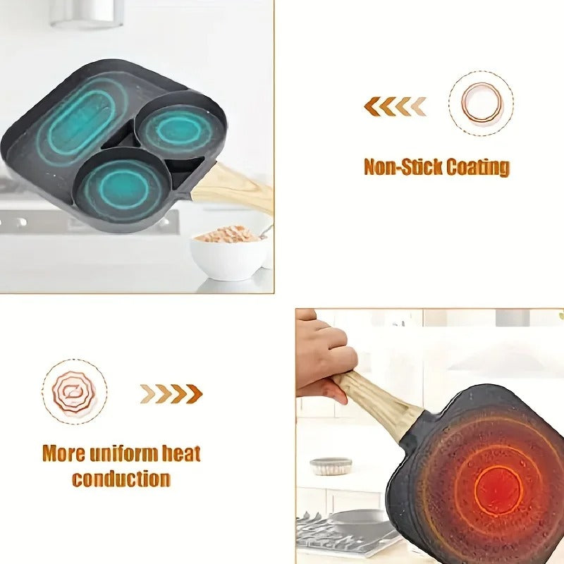 3 i 1 Non Stick Stekpanna - Allt i En Panna