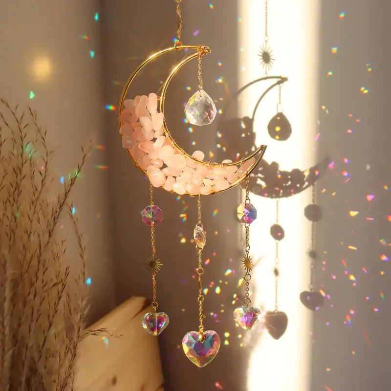 MoonGlow - Prism Måne Drömfångare för Mysterisk Stämning