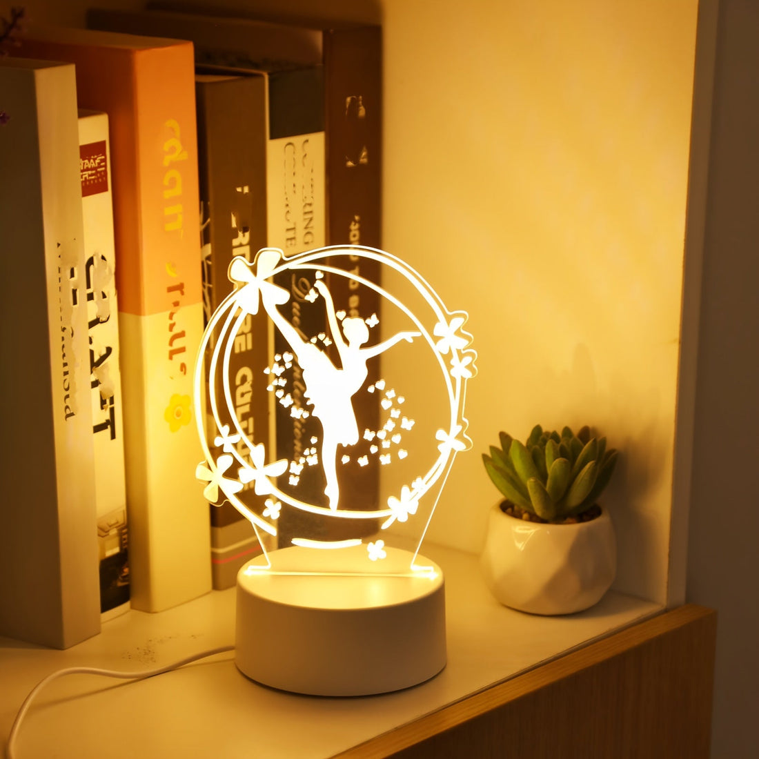 LumiDance - 3D Ballettdansare LED Nattlampa