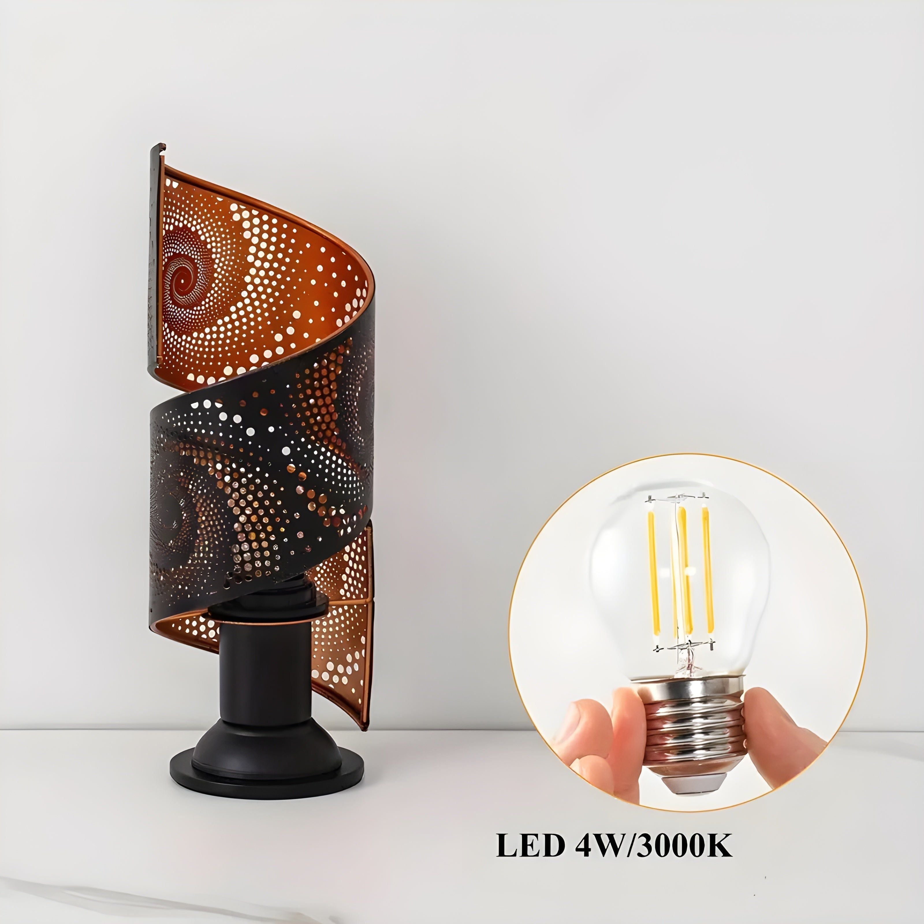 GlowCharm Light - Modern metall LED-bordlampa